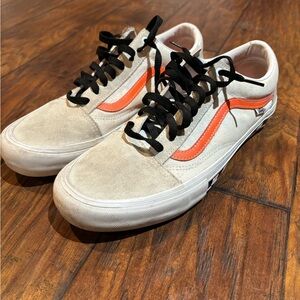Orange, white checkerboard Vans size 12 men